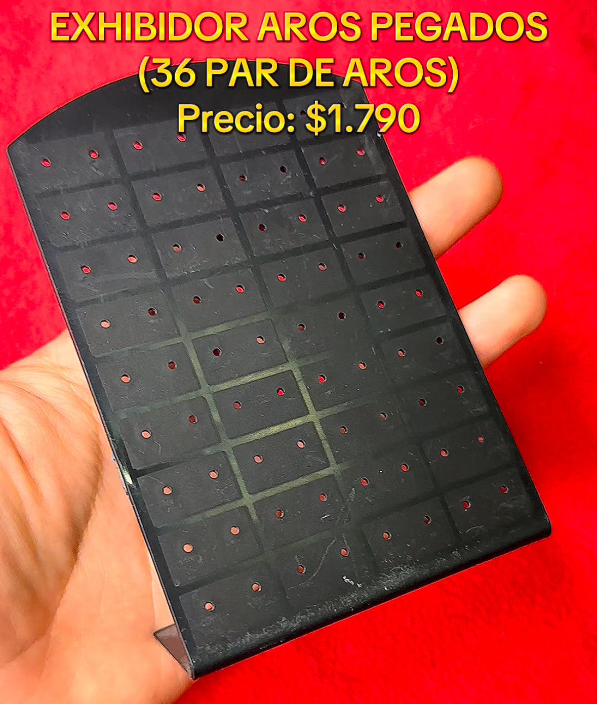 Exhibidor 32 Par de Aros Pegados