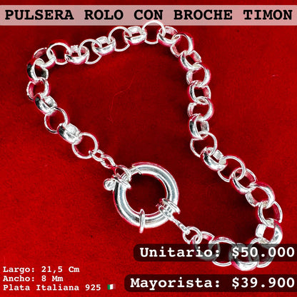 PULSERA ROLO CON BROCHE TIMÓN