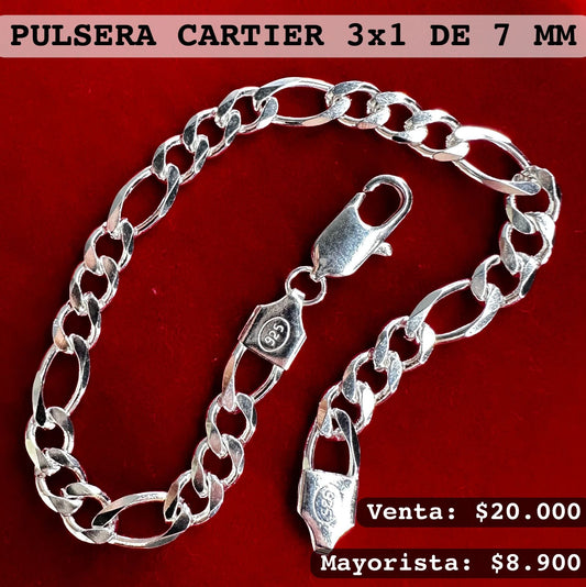 PULSERA CARTIER 3x1 DE 7 MM