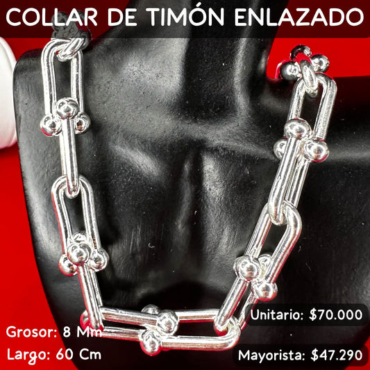 COLLAR TIMÓN ENLAZADO 🔗 60x8