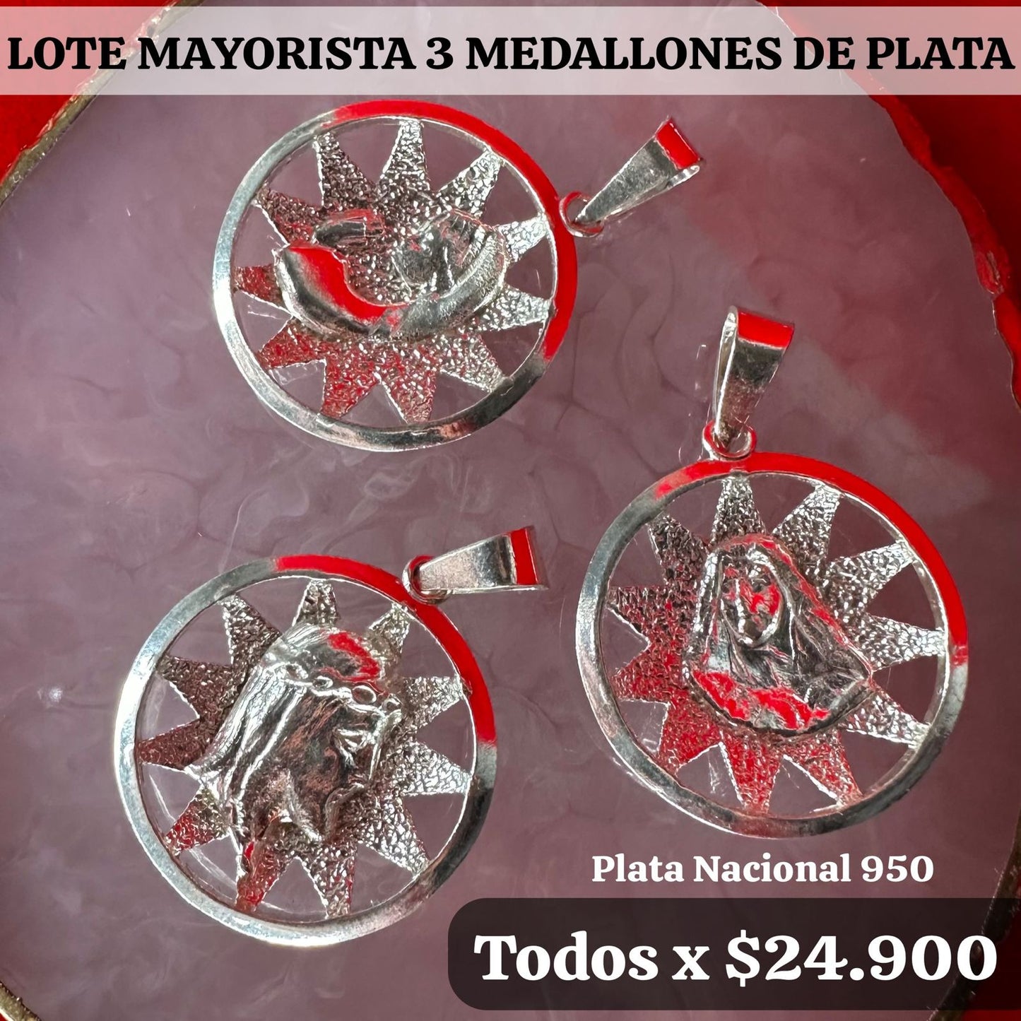 LOTE DE 3 MEDALLONES