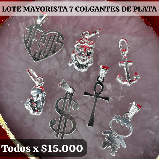 LOTE DE 7 COLGANTES