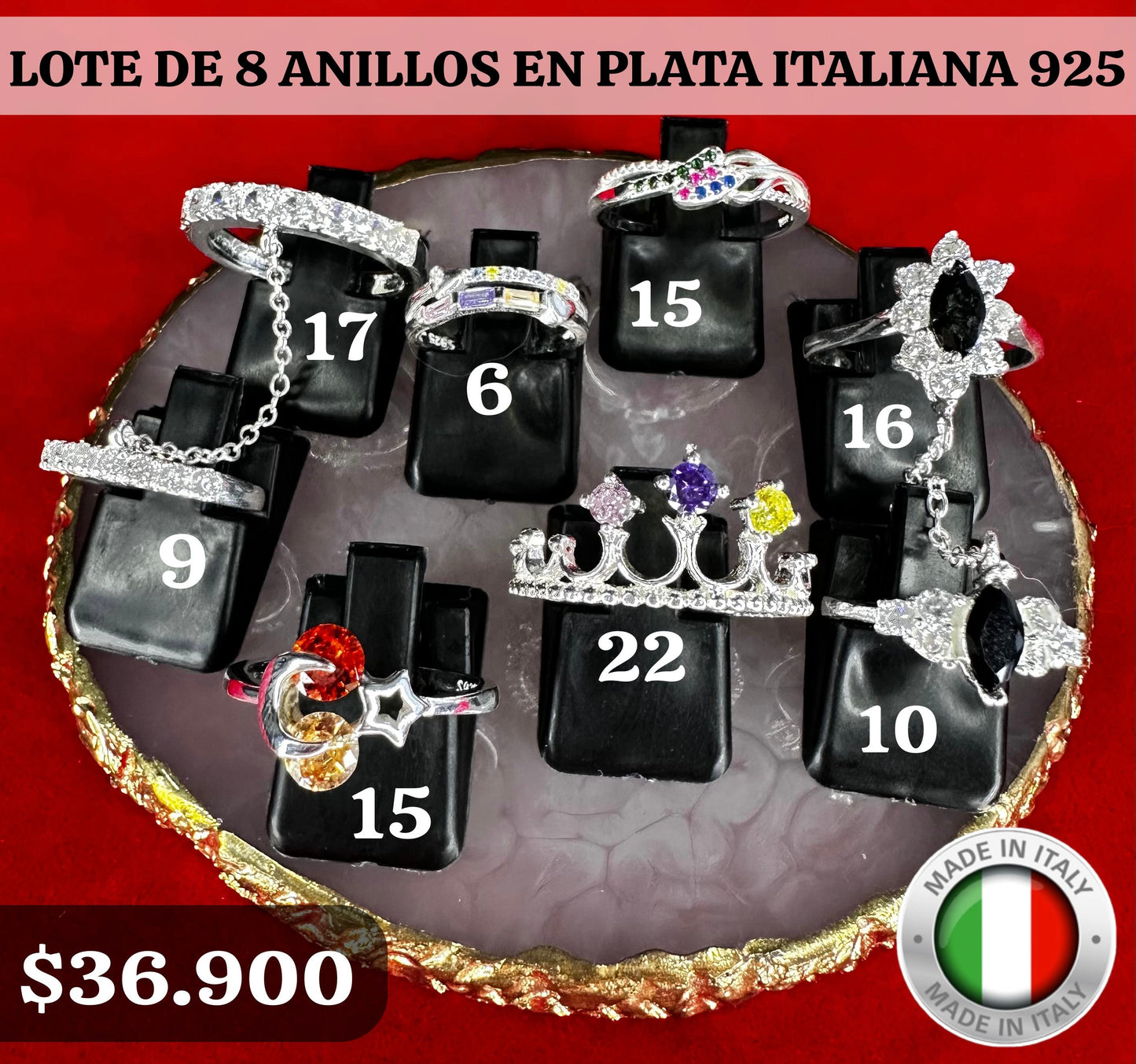 LOTE 8 ANILLOS