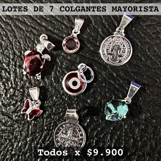 LOTE DE 7 COLGANTES