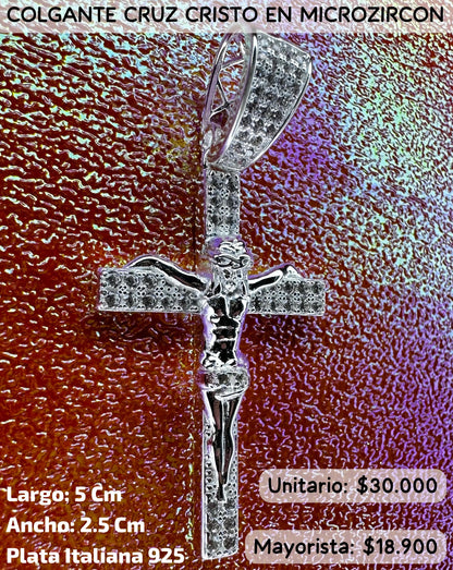 COLGANTE CRUZ CRISTO MICROZIRCON