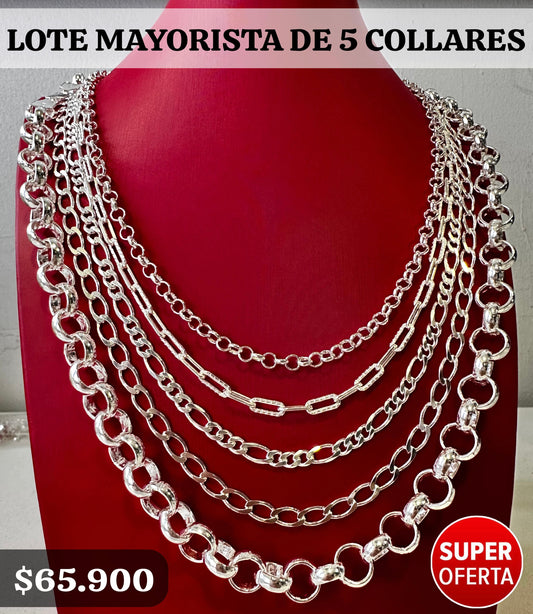 Lote Mayorista 5 Collares ⛓️