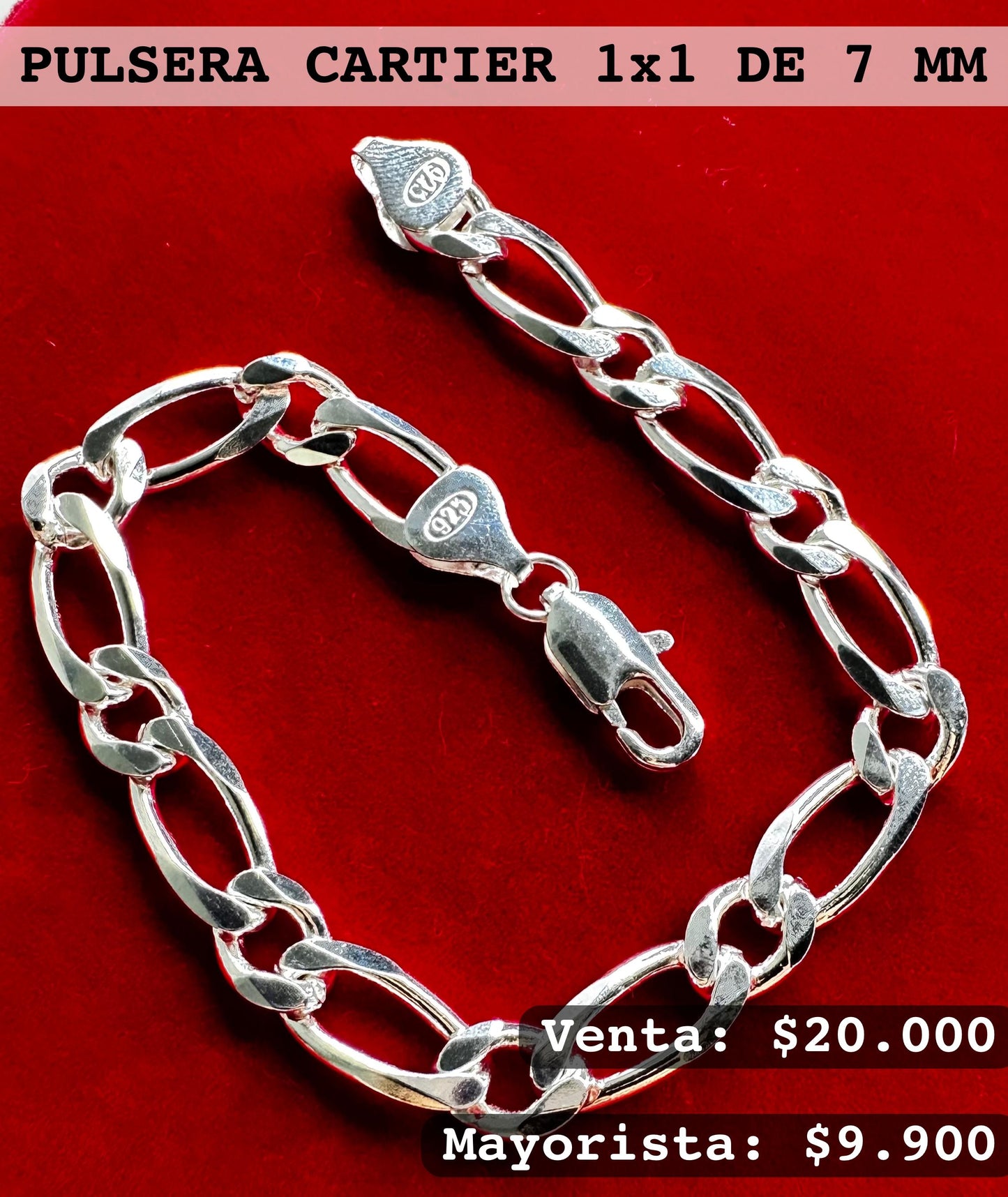 PULSERA CARTIER 1x1 DE 7 MM