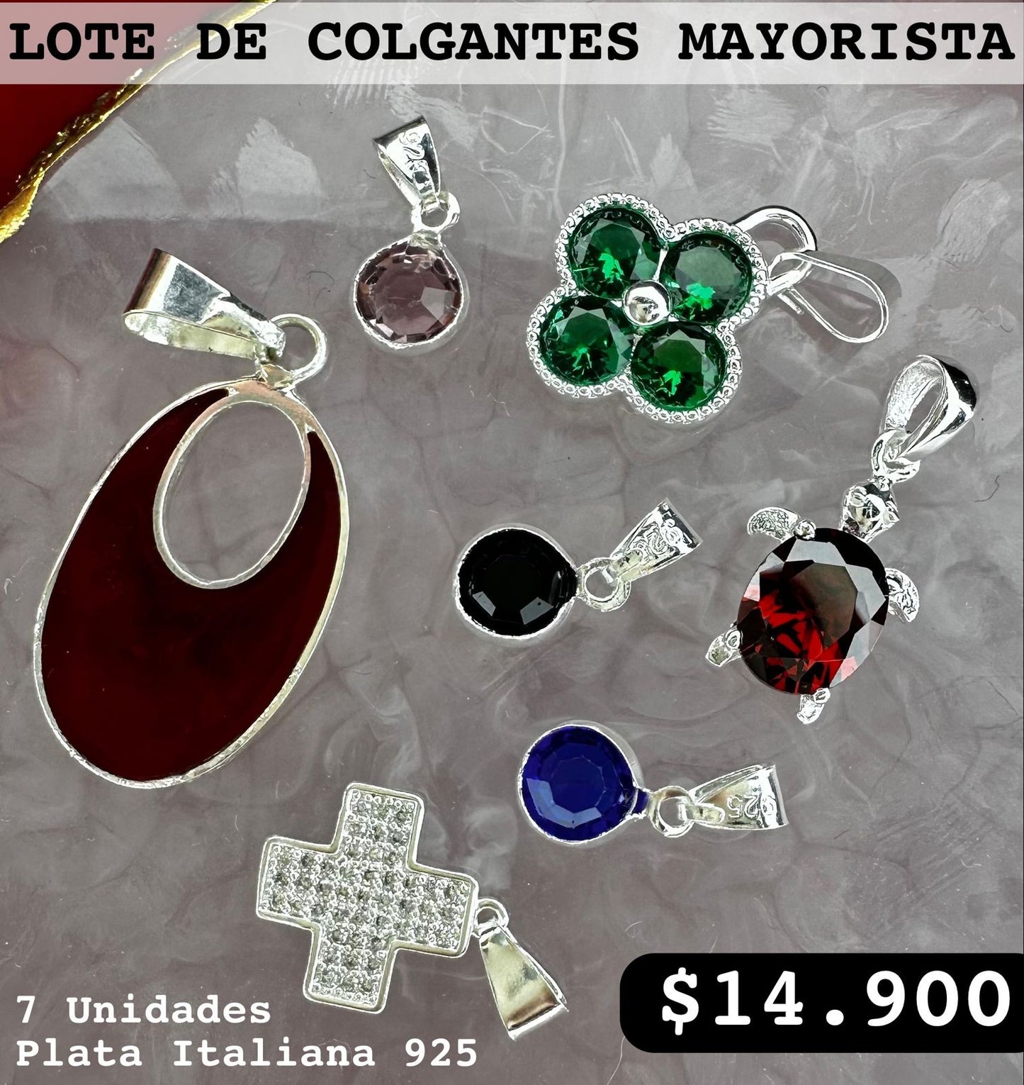 LOTE DE 5 COLGANTES